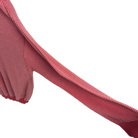 Mens Andean V Neck Sweater Coral White Knit XL - Picture 10 of 12